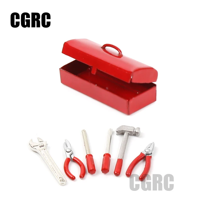 font b RC b font Crawler 1 10 Accessories Mini Hammer Wrench Tools Box for