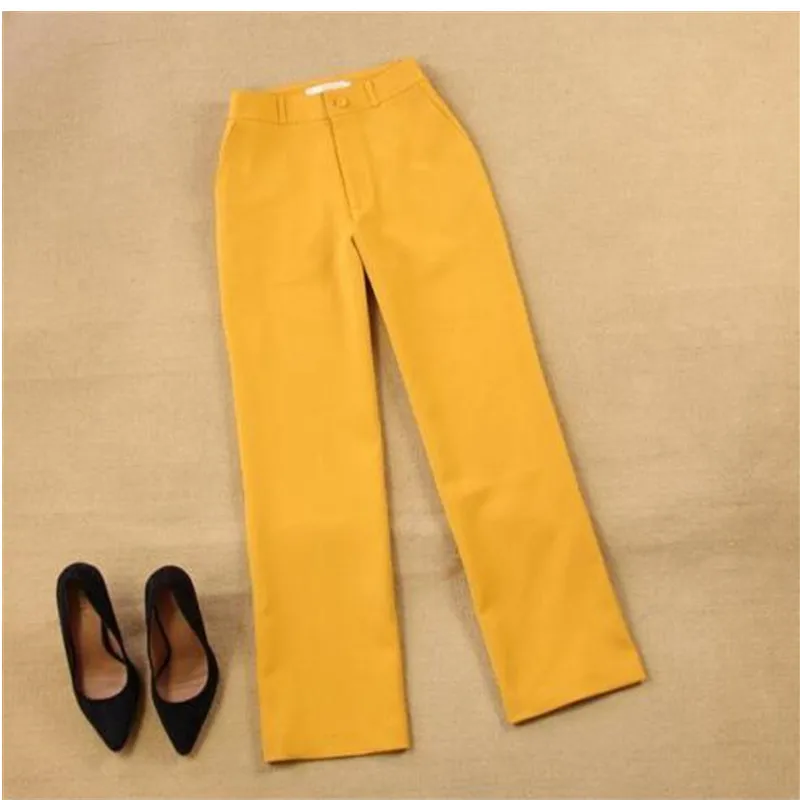 womens formal wear pantsuits Yellow Women Ladies Custom Made Business Office Tuxedos Formal Work Wear Suits