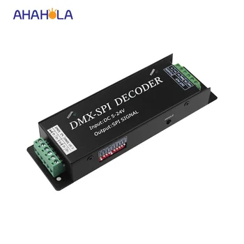 

lpd6803 ws2801 ws2811 ws2812b dmx 512 decoder for digital strip 35 modes input dc 5-24v output spi signal for rgb pixel strip