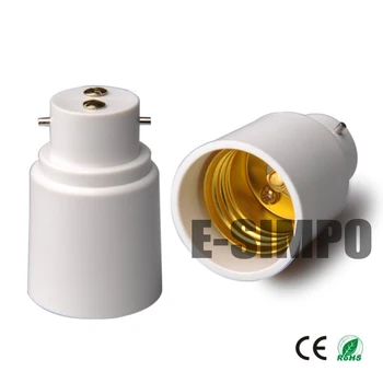 

B22 to E27 lamp base adapter, e26/e27 to b22 light socket adapter, E26/E27 lamp holder converter, install e26/e27 to b22 socket