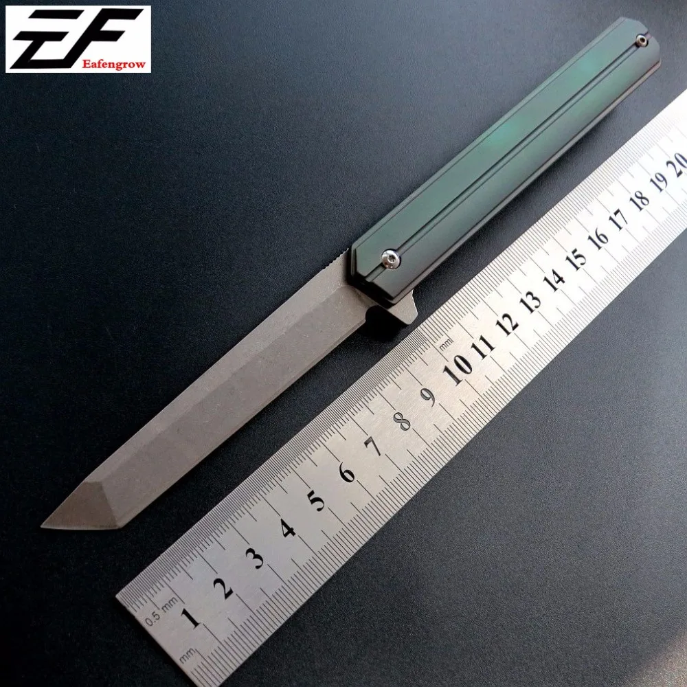 

Eafengrow EF219 58-60HRC D2 Blade TC4 Handle Folding knife Survival Camping tool Hunting Pocket Knife tactical edc outdoor tool