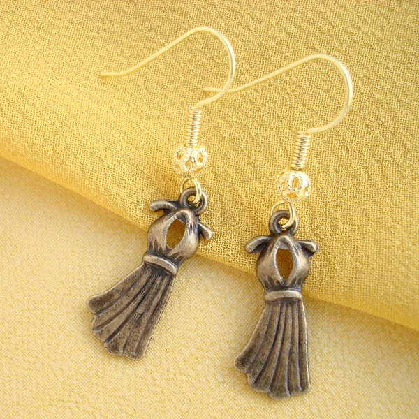 Red Snake Newest Vintage Retro Style Jewelry Gunmetal Dress Earrings