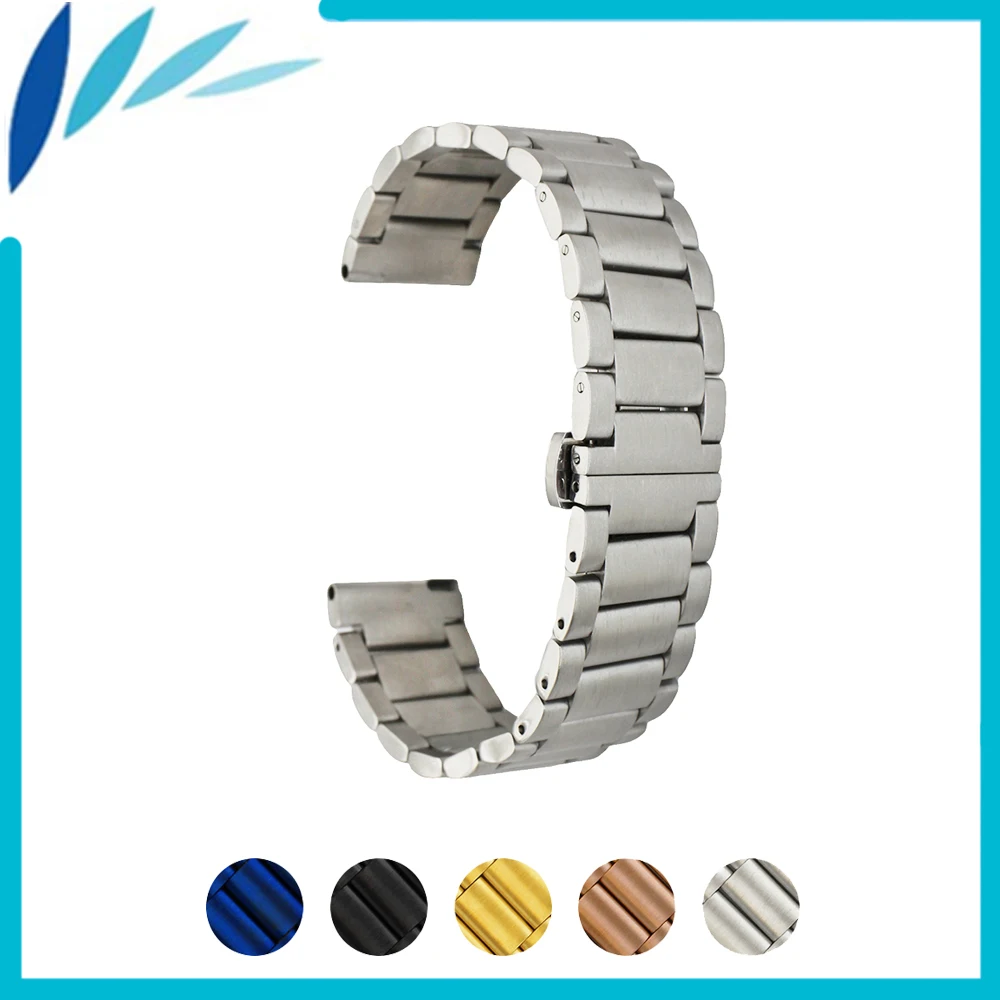 Ceny Stainless Steel Watch Band 20mm 22mm dla TAG Heuer Motyl Klamra Paska Quick Release Pętli Pasa Bransoletka Czarny złoto Srebro