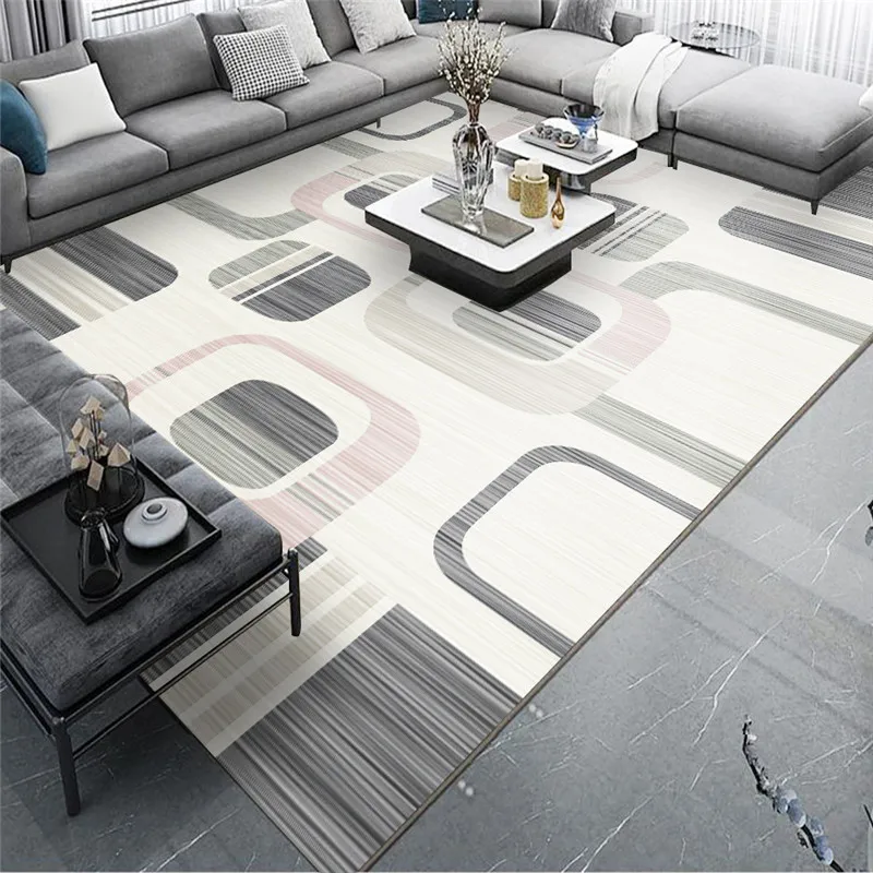 

New Arrival Geometric abstract living room carpet Nordic modern minimalist floor mat light luxury home European coffee table rug