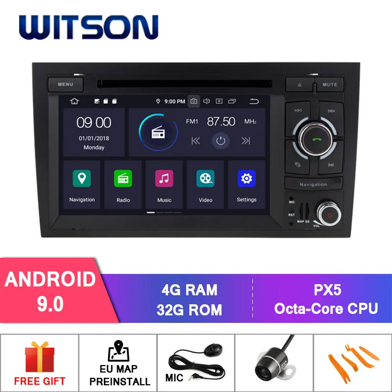

WITSON Android 9.0 Octa core(eight core) Car Dvd GPS Player For AUDI A4/S4/RS4 (2002-2008) 4G RAM 32G ROM IPS FULL TOUCH SCREEN