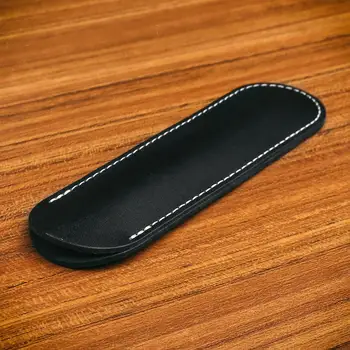 

1 Piece Black Fountain Pen Pouch Leather Handcrafted Single Pen Pencil Bag 157x36mm Pen Pouch Holder Storage Sleeve Pouch