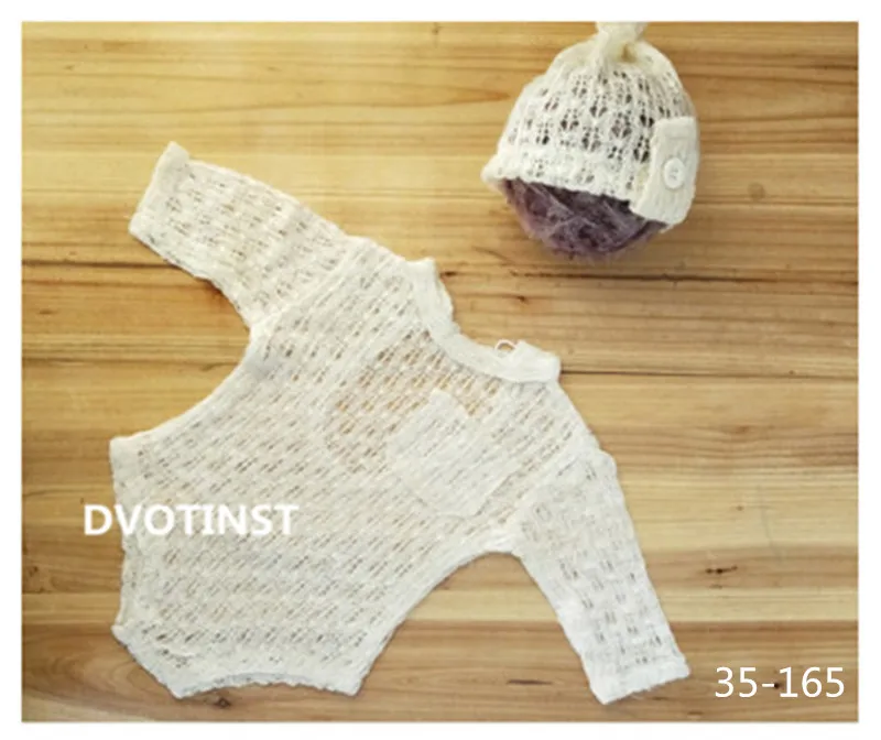DVOTINST/реквизит для фотосъемки новорожденных; вязаная шапка+ комплект одежды из 2 предметов; аксессуары для фотосъемки; Студийная фотосъемка - Цвет: 35-165