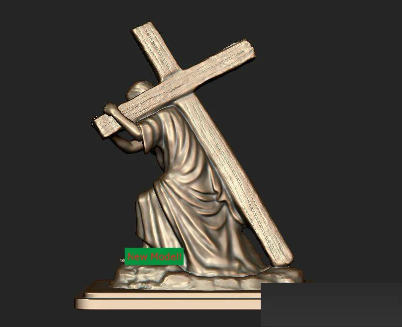 3D модель формате STL для ЧПУ Крест Иисуса