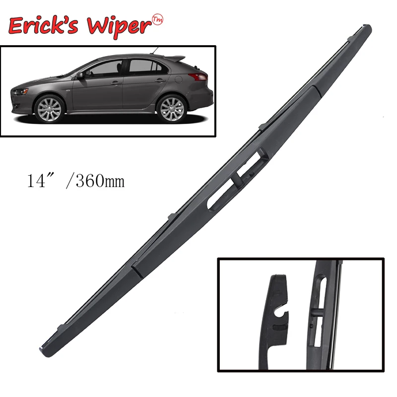 

Erick's Wiper 14" Rear Wiper Blade For Mitsubishi Lancer Sportback 2008->2017 Windshield Windscreen Rear Window 2016 2015 2014