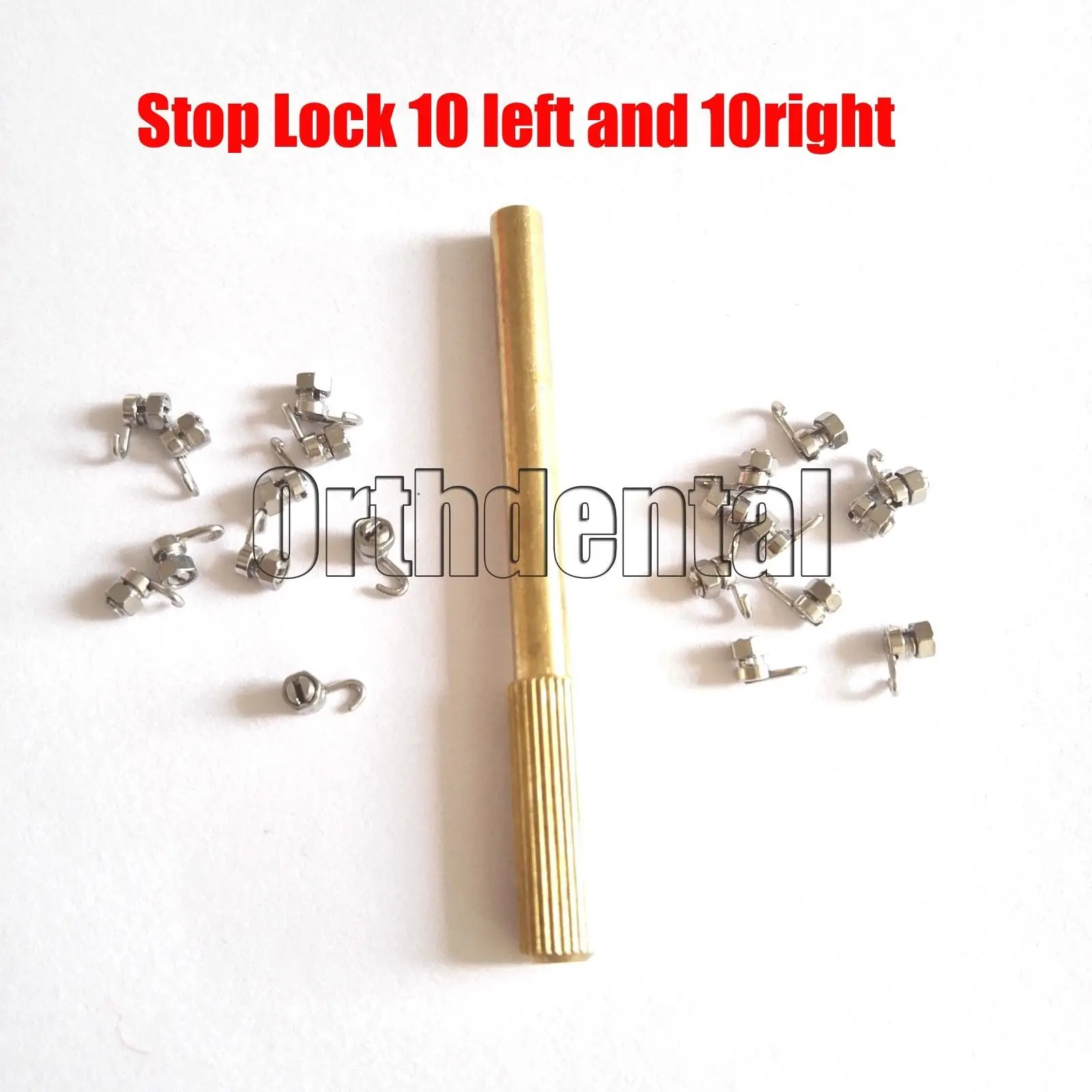 

20 Pcs Dental Orthodontic Activity Crimpable Hook Stop Lock GURINS With Tool
