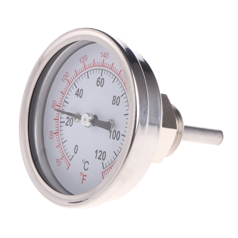 

1/2" Stainless Steel Dial Thermometer For a Moonshine Still Condenser Or Brew Pot Temperature Tester Tools G08 April 4