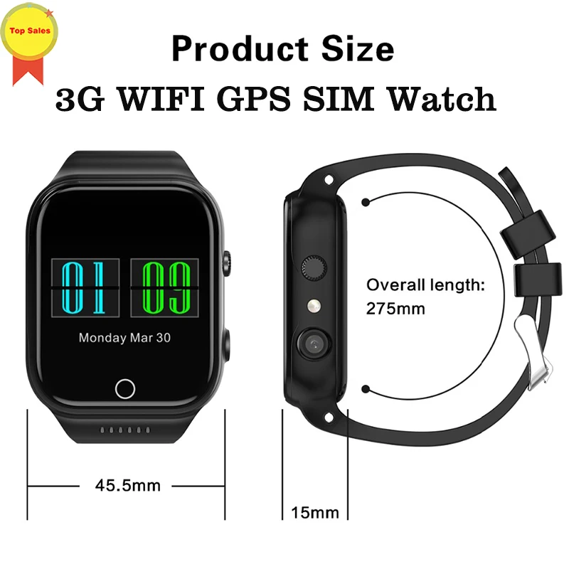 For men business 3G Smart Watch GPS WIFI Android 5.1 OS MTK6580 Bluetooth 4.0 600mAh battery long standby phone Smart Watch gift