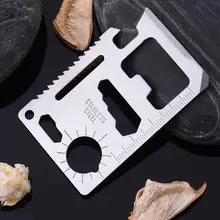 

New 1pc Multi Tools 11 in 1 Multifunction Outdoor Hunting Survival Camping Pocket Military Card Knife Silver