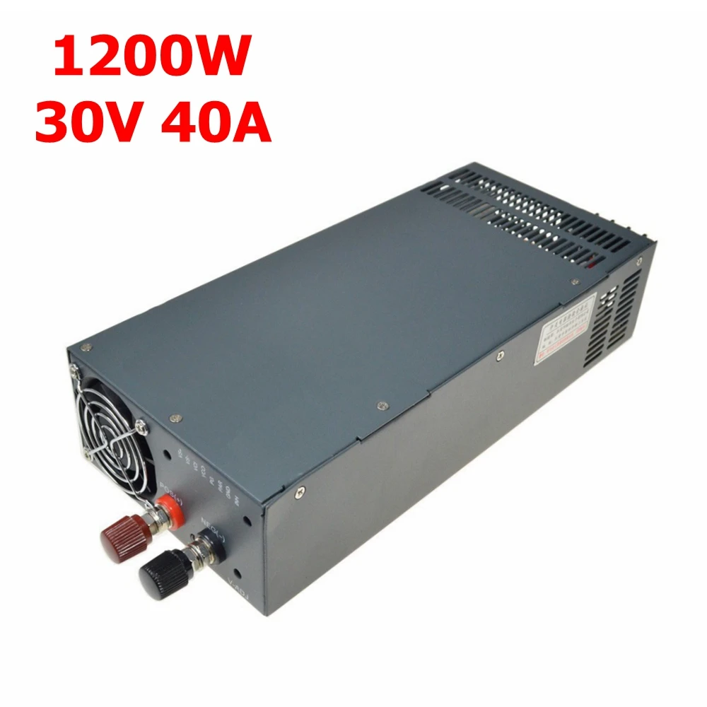 AC 220V Input to DC Regulated Power Supply 1200W 30V(0 33V) 40A adjustable output Switching