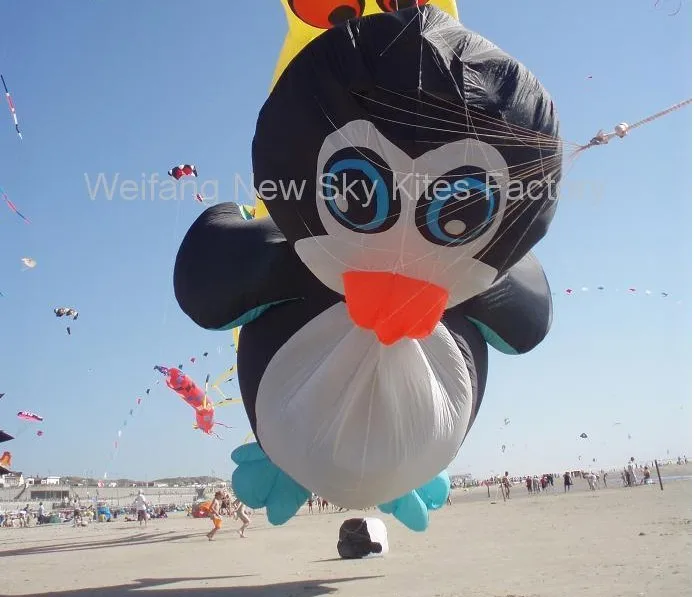 

brinquedos duck pipas voadoras ar livre soft kite adulto penguin bird kite koinobori koi fish fun factory wind vane rainbow toy