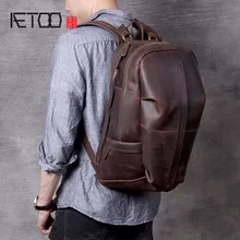 AETOO большой емкости mad horse кожа сумка, голова воловьей кожи ручной работы рюкзак, мужские и женские дорожные сумки