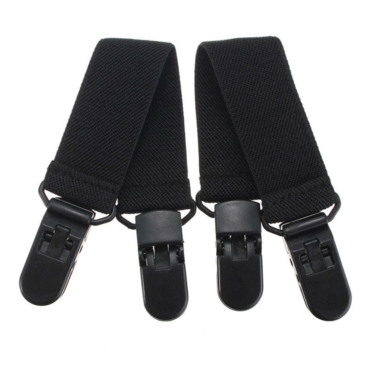 2 Pcs Black Adjustable Bike Bicycle Pants Clip Reflective Bands Trousers Pant Clips Riding Motorcycle Bike leg Boot Strap Safety