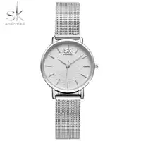 Shengke Luxury Women Watch Famous Golden Dial Fashion Design Bracelet Watches Ladies Women Wristwatches Relogio Femininos SK New