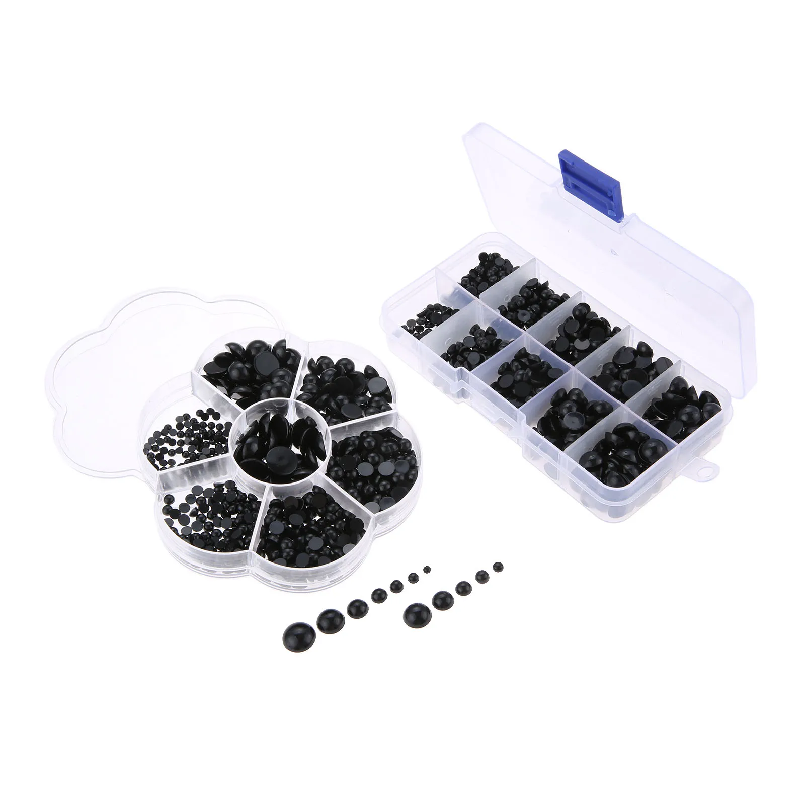 

760pcs/510pcs Plastic Round Flat Black Eyes for Dolls Making Toys Teddy Bear Dolls Eyes DIY Handmade Accessories 3-12mm