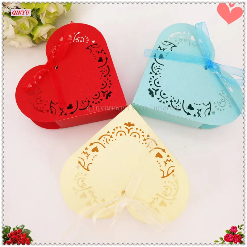 50Pcs Gift Favors Box Wedding Candy Box With Love Heart For Romantic Wedding Party Sweets 7zSH152 (38)_