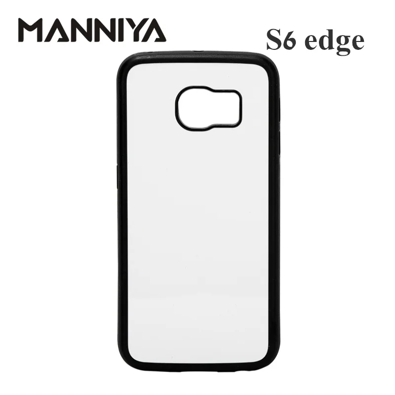 MANNIYA 2D сублимации пустой резиновый TPU+ PC чехол для Samsung Galaxy S5 S6 S6 Edge+ с Алюминий вставки 10 шт./лот