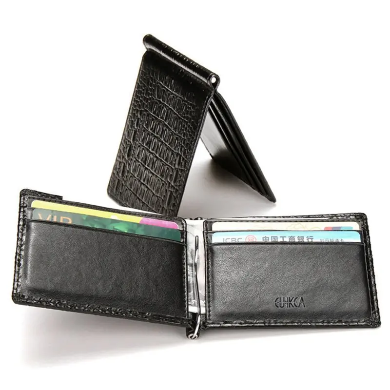 

Professional Crocodile Pattern Business Card Holder For Men Waterproof Clutch Dollar Clip Multi-Card-Bit Minimalist Cardh