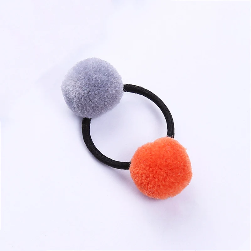 2019 New Arrival Unique 1PC Hair Rope 10 Colors Double Pom Double Pom Girls Exquesite Graceful Hair Accessories Gifts