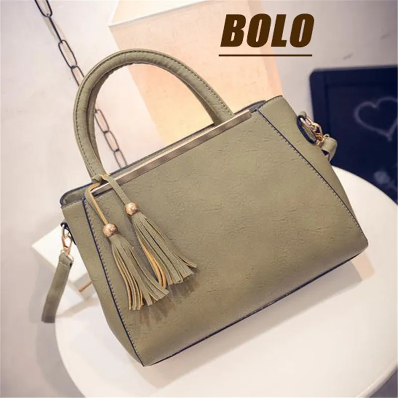 

New winter fashion handbags Europe iron side burst crack fashion handbags fringed shoulder bag