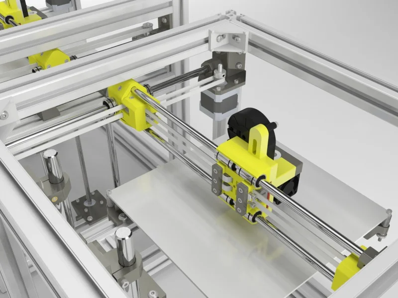 Extrusão de Metal Tamanho Grande Hypercube Impressora Quadro Anodizado – Cnc Faça Você Mesmo Kit Mecânico Cama Impressão 300x300mm 3d
