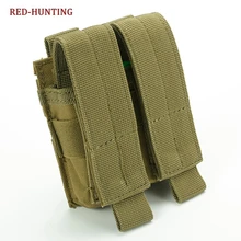 600D тактический Молл Двойной Пистолет Журнал Mag сумка Закрытая кобура для наружного ВВС, военный мешок двойной