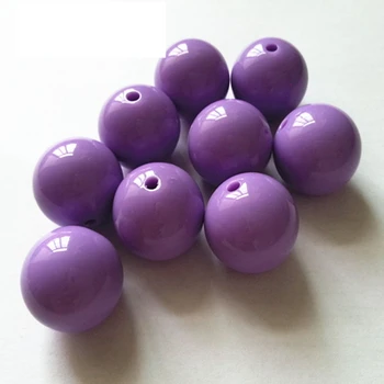 

(choose size) 6mm/8mm/10mm/12mm/14mm/16mm/18mm/25mm purple color Gumball Bubblegum Acrylic Solid Beads for Necklace Jewelry