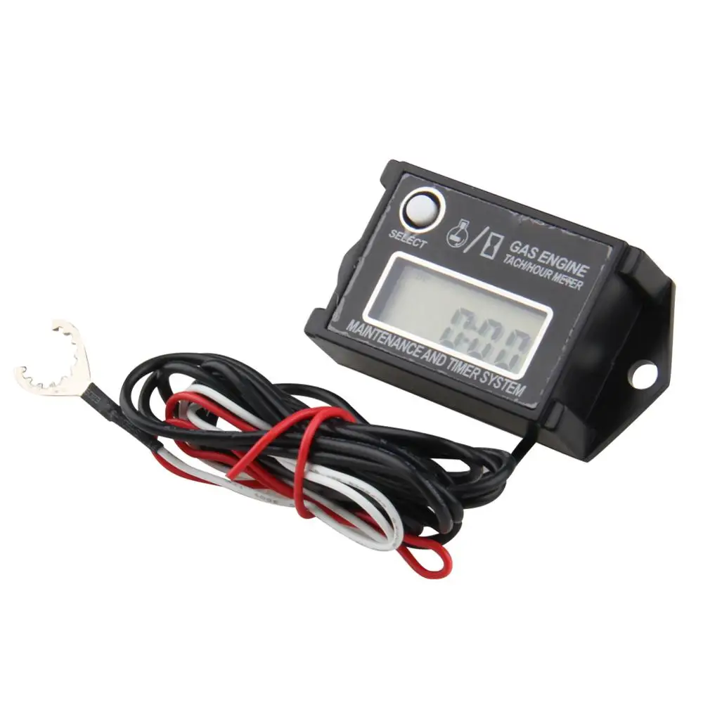 Hour Meter Digital Tachometer Adjustable Resettable Job Timer for Gas Engine