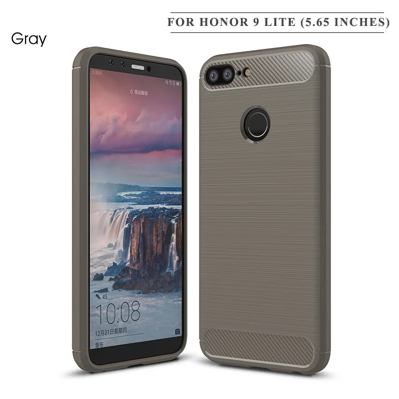 Brushed carbon fiber silicone case huawei honor 9 lite (15)