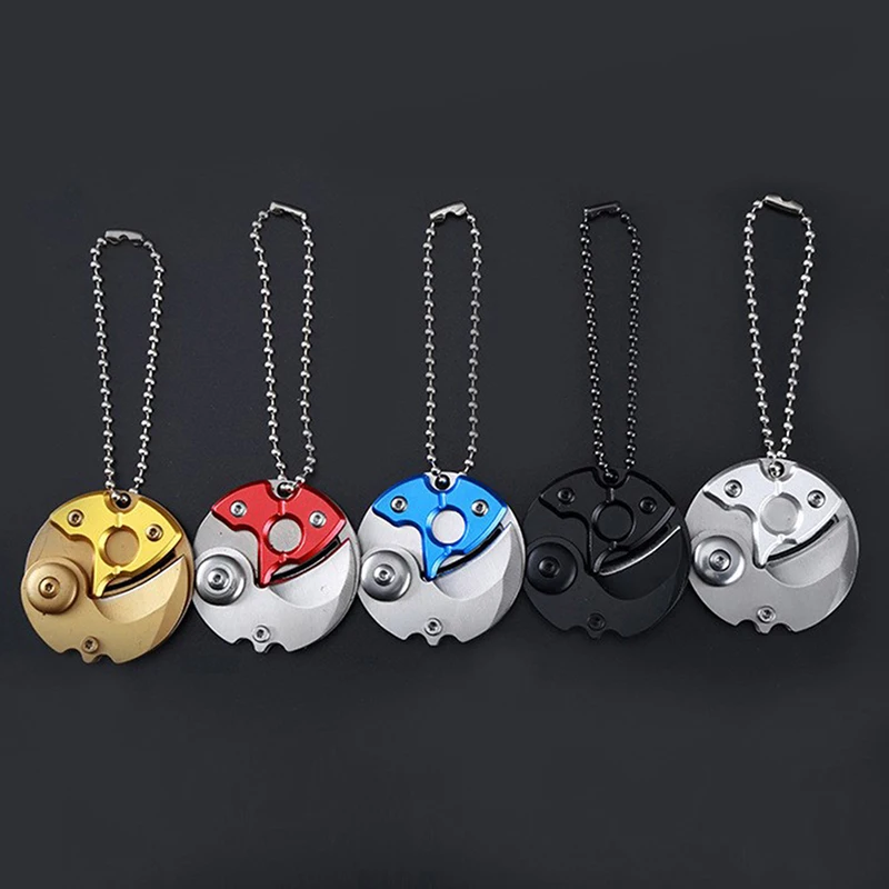 

Mini Portable Folding Coin Knife EDC Carry Tool Small Pocket Keychain Hanging Key Chain Outdoor Survival Tools