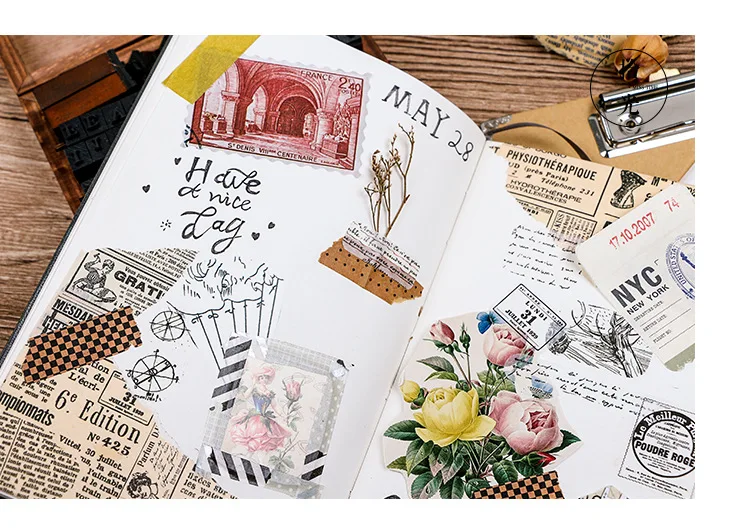 4 листа/лот) манускрипт Ван Гога декоративные наклейки из бумаги васи Скрапбукинг палочка этикетка канцелярские наклейки для дневника, альбома