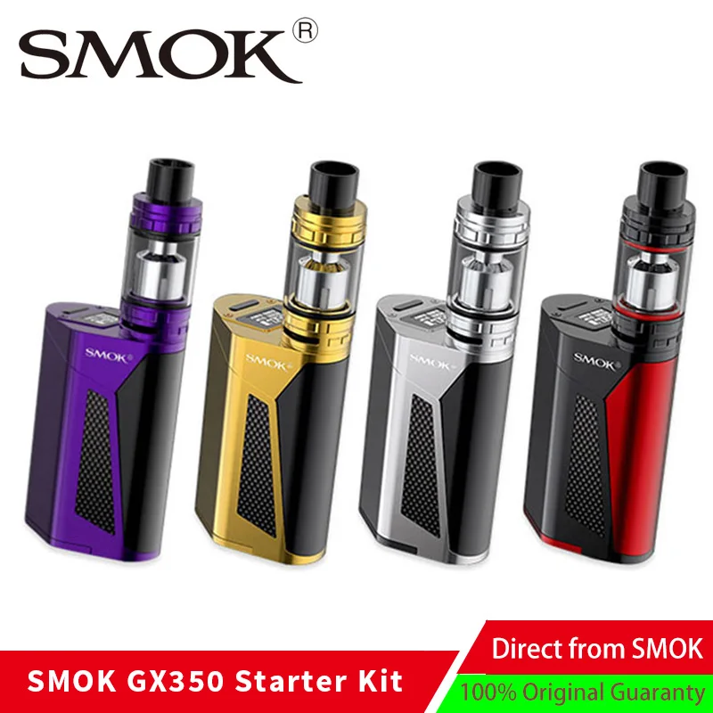 Оригинал SMOK GX350 Starter Kit 350 Вт Vape mod с 6 мл TFV8 облако зверь танк распылителя 4 18650 батареи Модель TC e-сигареты комплект для электронной сигареты