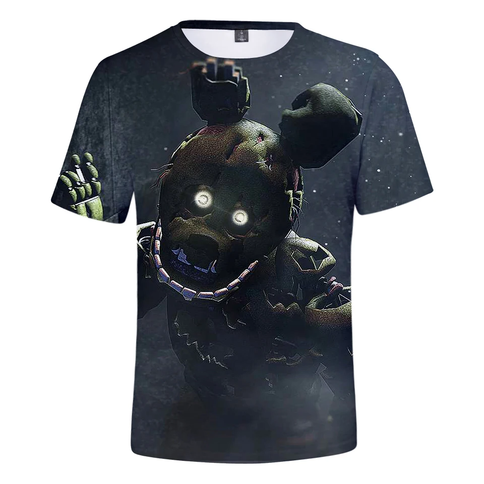 

Kawaii 3D Five Nights at Freddy Harajuku T-shirts Men Clothes 2018 Short Sleeve Kpop Tops Hip Hop Plus Size