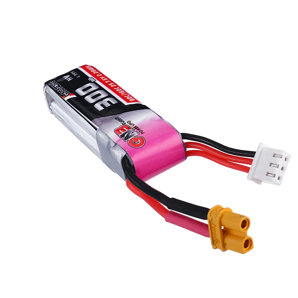 2/4 шт Gaoneng 7,6 V 300mAh 80C/160C 2S HV 4,35 V XT30 Lipo аккумулятор для Micro RC FPV Racing Cine Whoop BetaFPV Drone Quadcoper