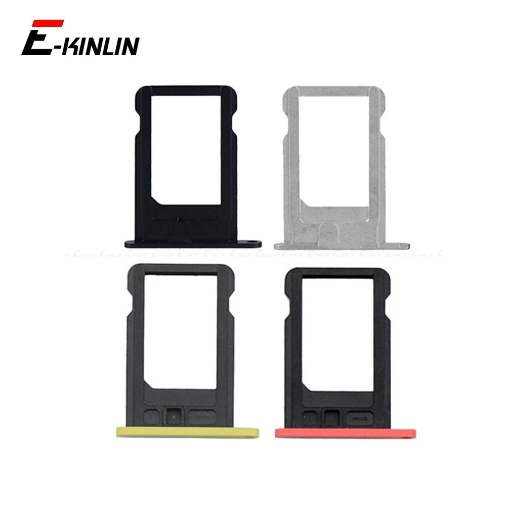 

New Sim Card Tray Slot Adapter Holder For iPhone 4 4S 5 5S SE 5C Repair Parts