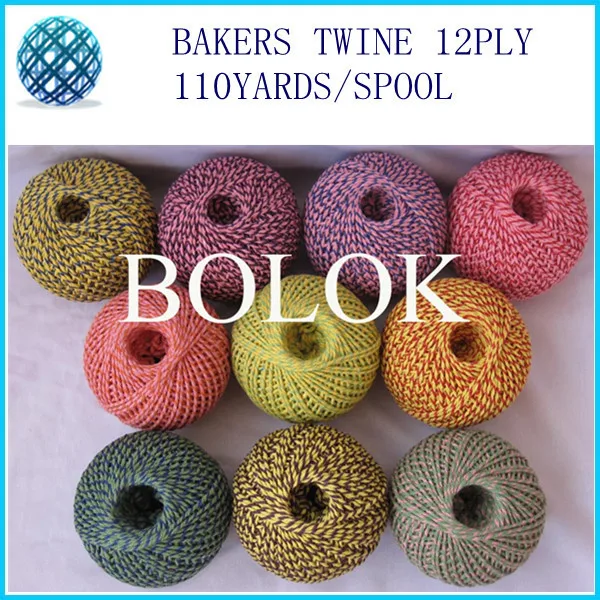 Красивые двухцветные хлопковые bakers twine110yards/10 видов цветов 10 шт/партия(36 стран
