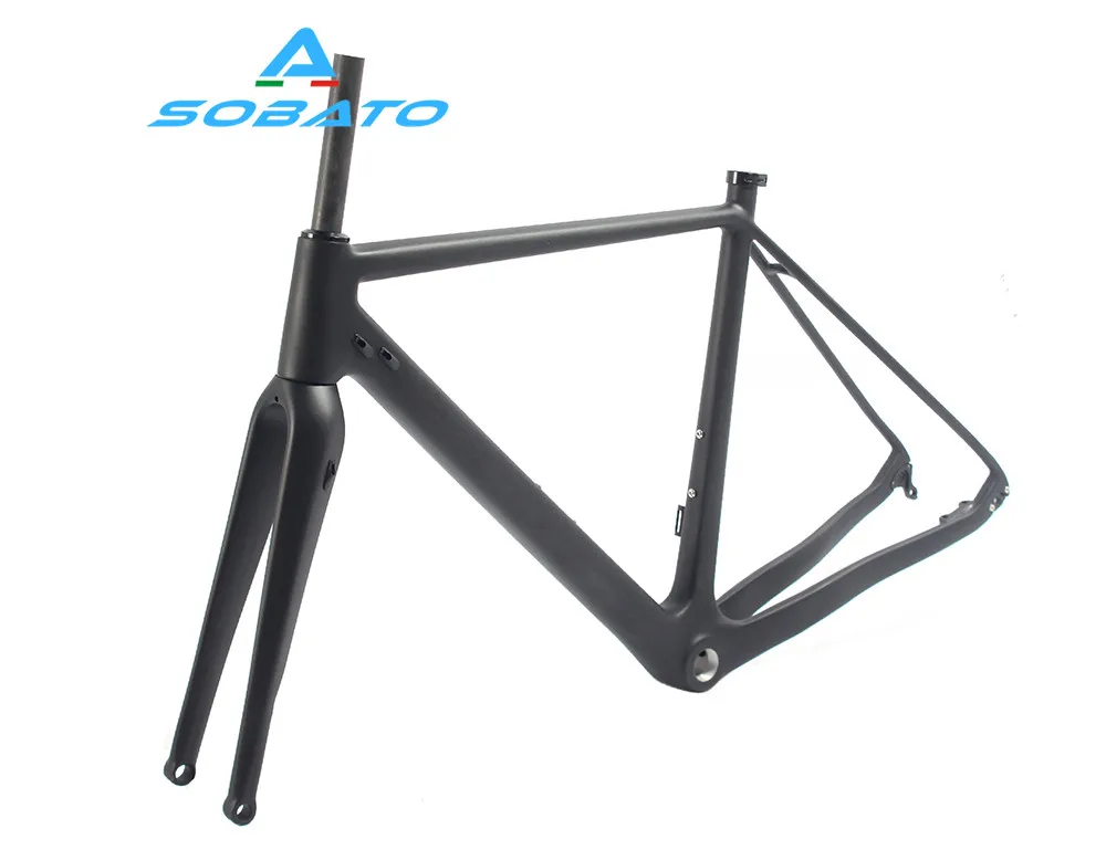 Cheap Toray Carbon UD Matt Cyclocross Bike Cycling Bicycle Disc Frame 58cm BSA & Fork & Headsets Glossy Matte painted 3 Cheap Toray Carbon UD Matt Cyclocross Bike Cycling Bicycle Disc Frame 58cm BSA & Fork & Headsets Glossy Matte painted 3