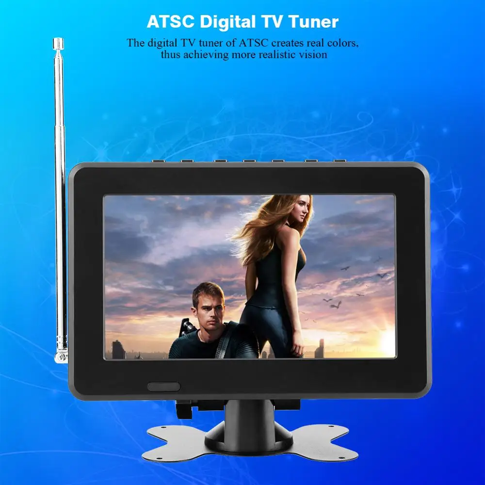 Телевидение Smart Tv Portatil Leadstar Atsc автомобильное Цифровое ТВ Fm Радио 7 дюймов 1080P Стерео Высокая чувствительность Цифровое ТВ телевидение