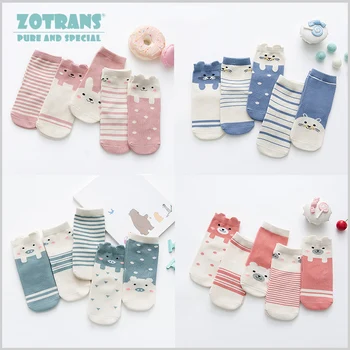 

5 Pair/lot Baby Boy Socks Newborns Cute Animal Cotton Autumn Winter Cartoon Socks Infant Toddle Girls Socks Kids Short Socks