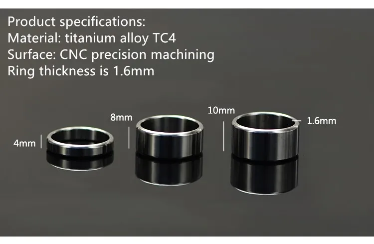 4 мм ширина титановое кольцо пара Подарочное кольцо