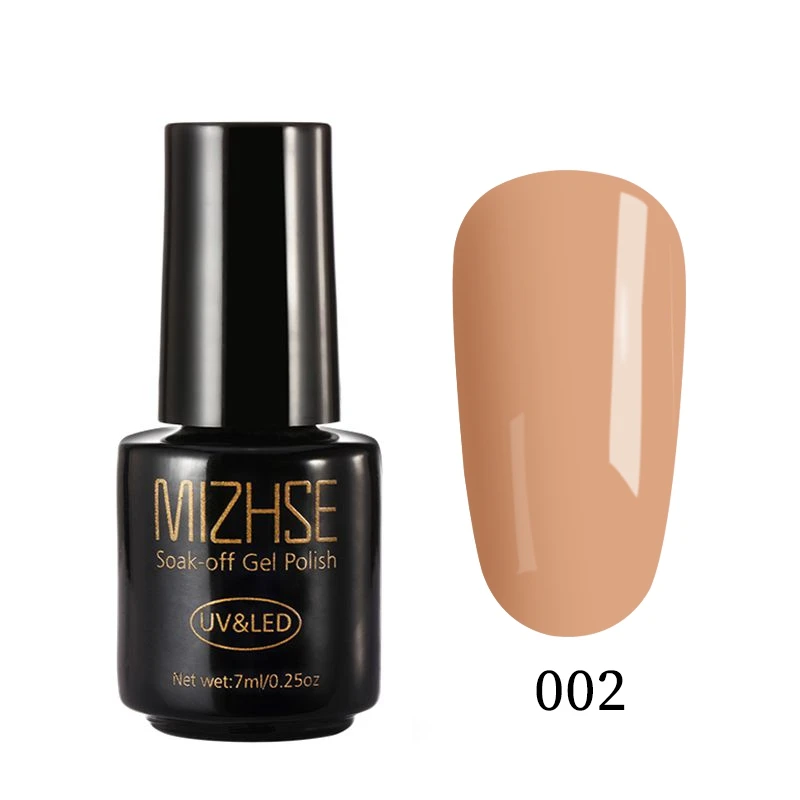 MIZHSE 7 мл УФ-гель для ногтей светодиодный дизайн ногтей constrator Esmalte гель геллак Vernis Полупостоянный розовый серый телесный цвет - Цвет: Nude002