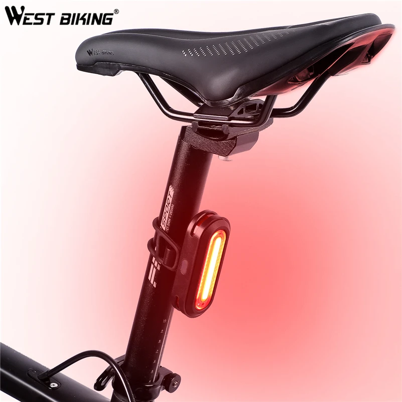 Flash Deal WEST BIKING Bike Bicycle Light 6 Modes LED Flashlight MTB Road Bike Rear Lights Safety Warning Lamp Bike Taillight Cycling Light 5