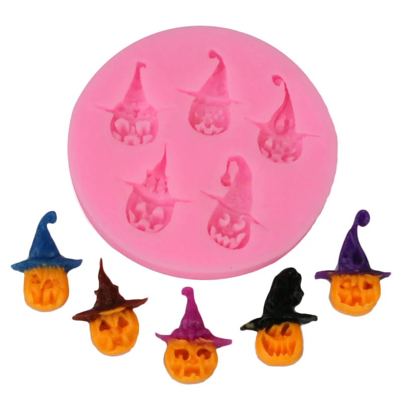 Hot Sale Halloween Pumpkin Imp Shape Silicone Mold Soap Fondant Candle