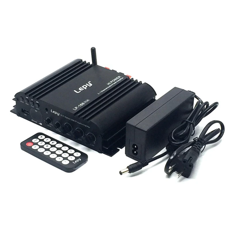 US $47.00 Origainl Portable Lepy 168 Plus Wireless 21CH Audio Digital Compact Amplifier Bluetooth 21 EDR 45W2 Speaker With 12V5A Plug