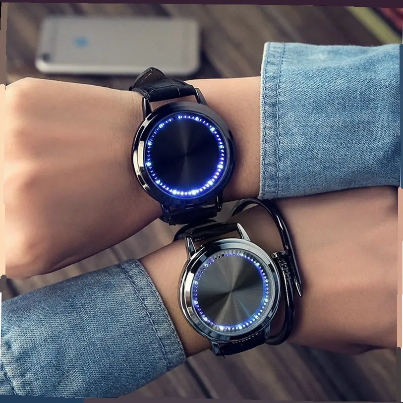 Trendy Creative Fashion LED Simple Smart Touch Screen Watch Electronic Watch Male And Female Couple Table 4