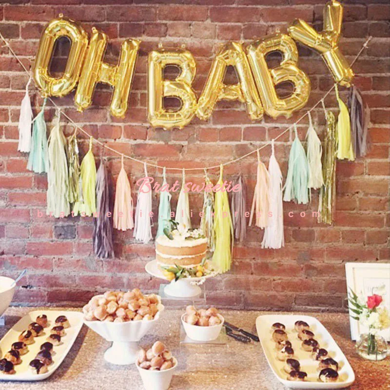 Воздушные шары из фольги с надписью OH BABY|Воздушные и аксессуары| |